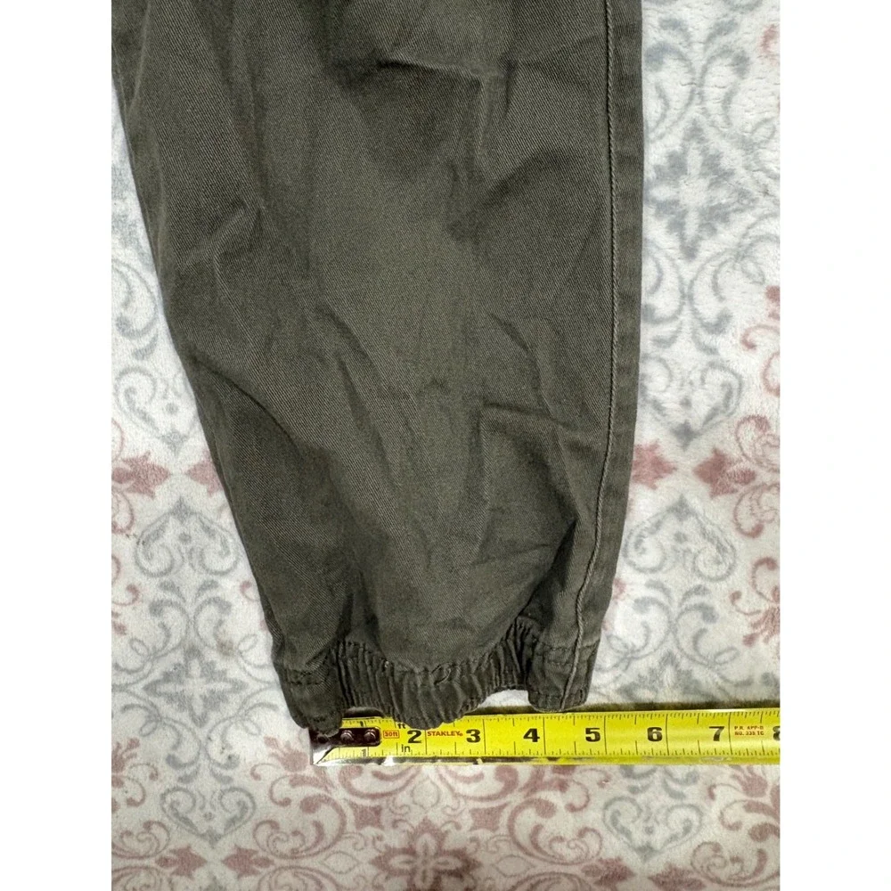 WXYZ Los Angeles Mens Cargo Jogger Pants Olive Green Elastic Waist Size L